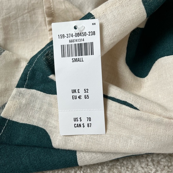 Abercrombie & Fitch Women’s Green and White Patterned Open Back Dress Size S NWT - Picture 4 of 7